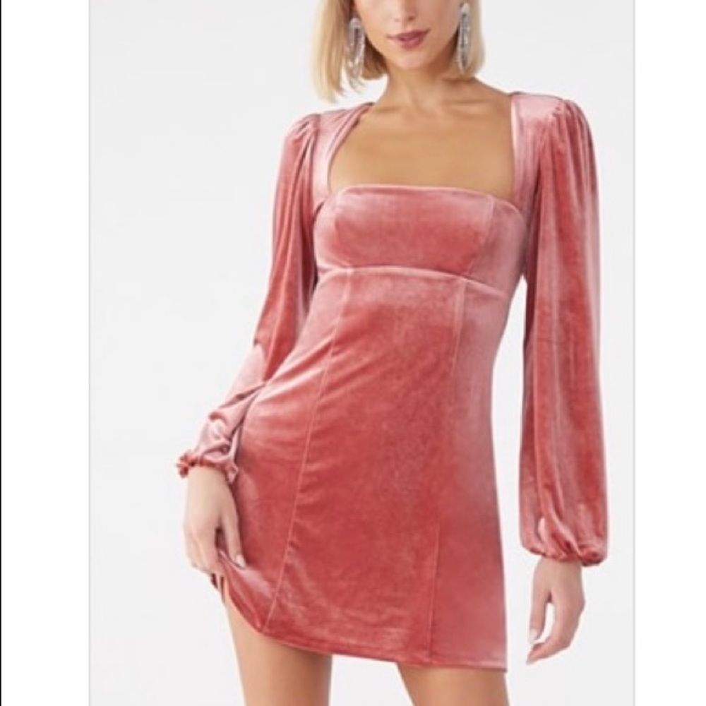 Pink Velvet Dress